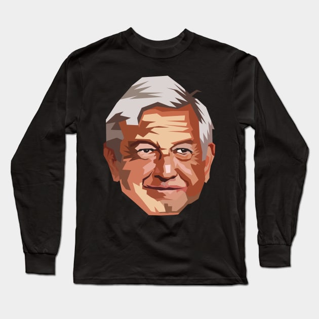 AMLO Andres Manuel Long Sleeve T-Shirt by Sauher